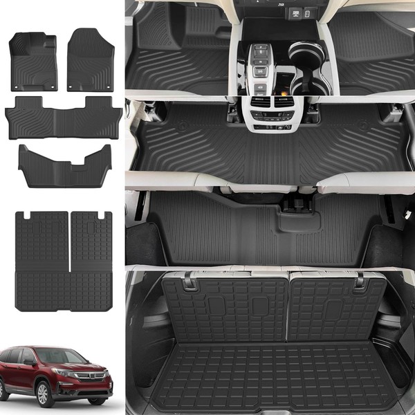 Xipoo Cargo Liner Compatible with 2016-2022 Honda Pilot 8 Passenger