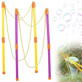 Colorich 2 Pairs Giant Soap Bubbles Set, Large Telescopic Design, Soap Bubbles Children Magic Bubbles for Children Adults Summer Outdoor Toy Garden Toy