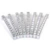 Reelva Pack of 8 Europe Style Square Clear Crystal Rhinestone