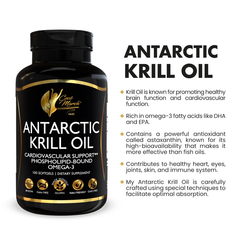 Cocó March N.M.D Pure Antarctic Krill Oil 1000mg – Omega
