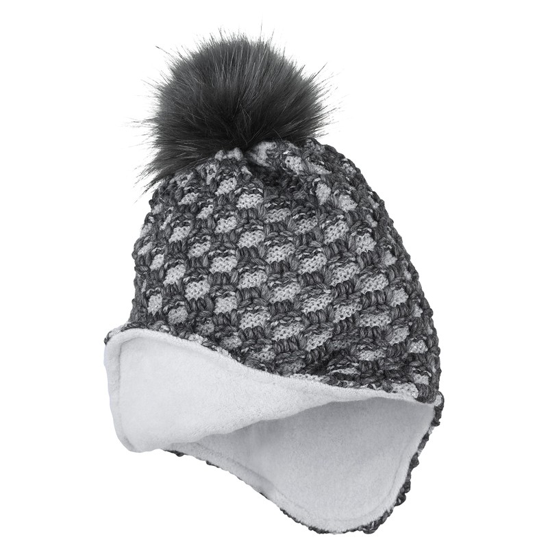 Sterntaler Girls' Inca Hat Diamond Pattern Hat, Silver melange