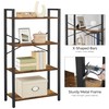 VASAGLE Bookshelf, 4-Tier Shelving Unit, Bookcase, Book Shelf, 11.8 x