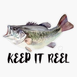 keeping it reel fishing Bumper Sticker Vinyl Decal 5 inches