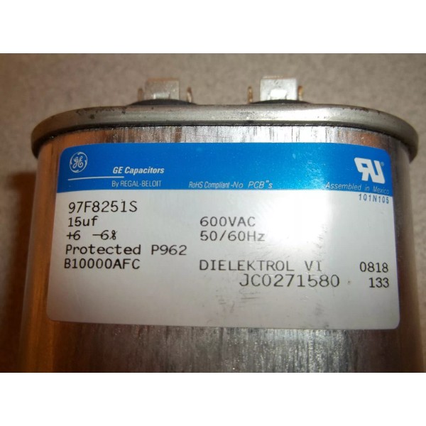 HQRP 15uf Capacitor AC Electric Motor Run Start HVAC Blower