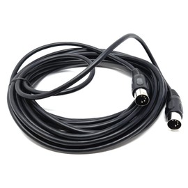 DRUT 6m, 5 Pin MIDI Male to Male DIN Plug Audio Cable for Music Instruments (20ft, Black)