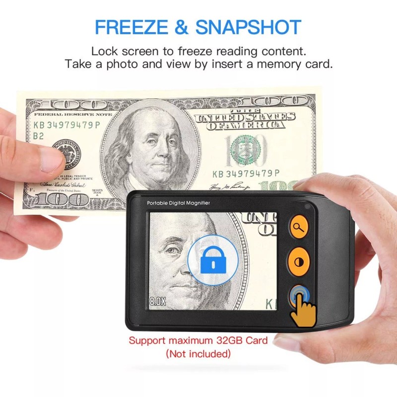 Eyoyo Portable Digital Video Magnifier Electronic Reading Aid 3.5 Inch