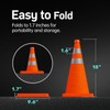BATTIFE 18 Inch Collapsible Traffic Safety Cones, Orange Cones, Multi
