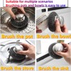 6PCS Stainless Steel Wire Scrubbers, Steel Wool Scrubbers with Handles