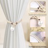 AULEEP Pearl Curtain Tiebacks, Pack of 2 Adjustable Tiebacks for