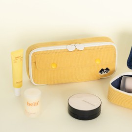 Romane Brunch Brother Mogli Corduroy Pencil Case Pen Pouch Mustard / 로마네 Brunch Brother 모그리 코듀로이 필통 펜파우치 머스타드
