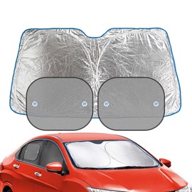 TYPE S Windshield Silver Foil Sunshade 3-Piece Kit (Jumbo)
