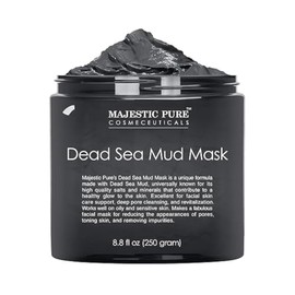 Majestic Pure Dead Sea Mud Mask for Face and Body - Gentle Facial Mask and Pore Minimizer for Men and Women - 8.8 fl. Oz