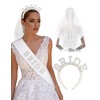 Araluky Pearl Bride Headband + Pearl Bride to Be Sash