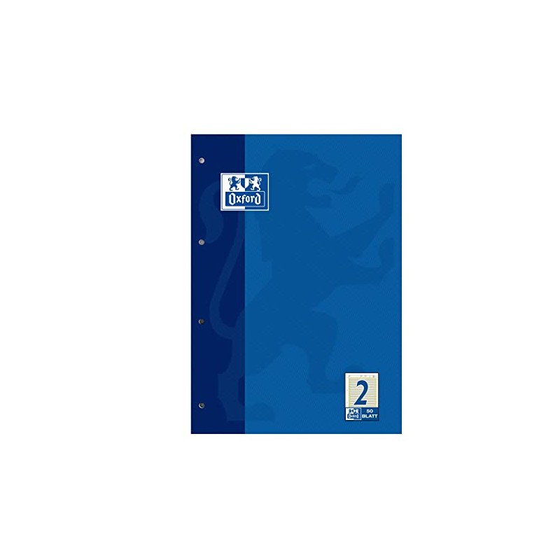 Oxford 100050341 Blocks Lines 2 – A4, 50 Sheets/90 g/m²,