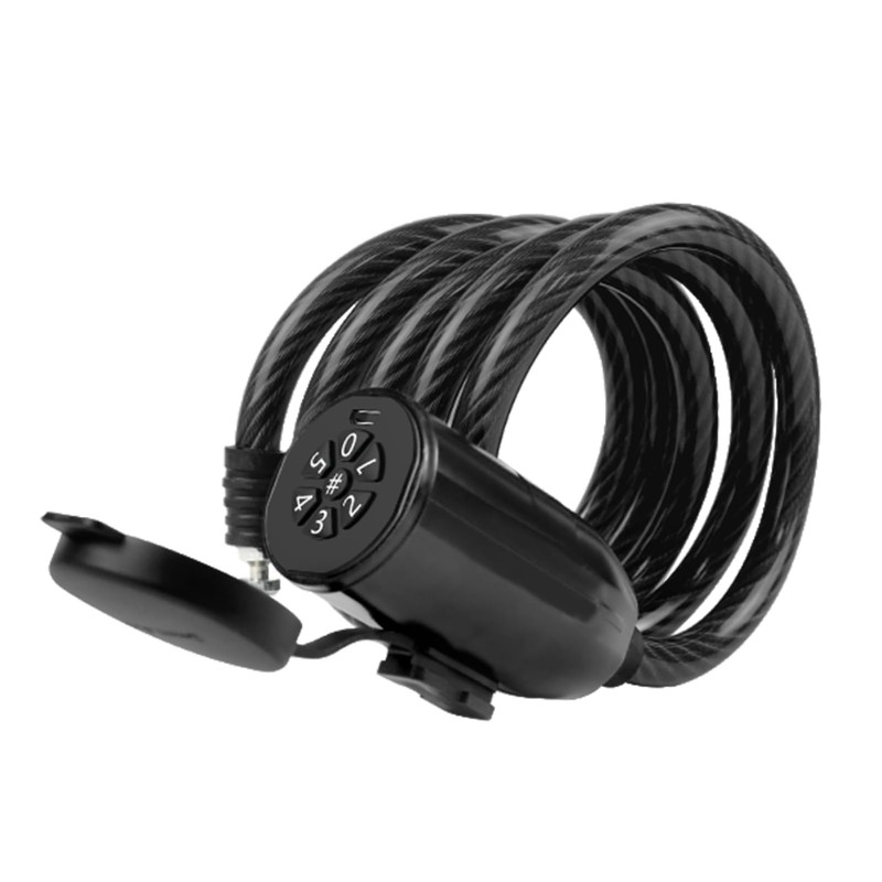 Fingerprint Bicycle Lock, 4.9ft/1.5m Waterproof Bicycle Lock Cable for Outdoor