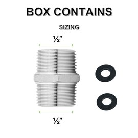 ZOTTI Shower Hose Extension Bracket - 1/2" x 1/2" | Chrome Plated Brass l Standard Hose Extender & Makes Hoses Longer | Rust Proof | Universal Standard Fitting | Easy DIY & Includes Fittings