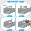 5 Inch Gutter Hangers, Hidden Aluminum Gutter Brackets with Assembled