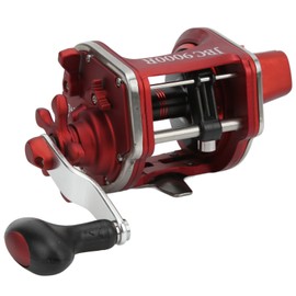 Fishing Reel 3.6:1 Ratio Drum Reel 7/14 Resistance with Line Counter for Long Shot Sea FishingRed Right Handed