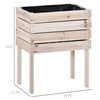 espidoo Wooden Multi-Tier Planter Box: Rustic 4-Piece Elevated Garden Bed