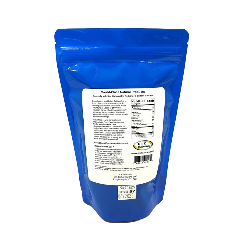 CIK Naturals Pasuchaca Herbal Tea - (100g) Herbal Infusions Zip-lock