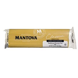 Mantova Italian Bronze Die Angel Hair Pasta - 100% Durum Wheat Semolina Bronze Die - 16 Oz (Pack Of 6) - Product Of Italy