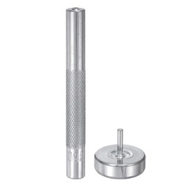 sourcing map Eyelet Hole Punch Die Tool 4mm 45# Steel Grommet Setter Install Tool Hollow Punch Tool Kit with Base for Fabric Clothing Crafts Bags