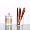 4 Pack Qtip Holder Dispenser for Cotton Ball, Transparent Dust-proof
