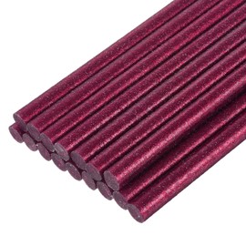 QUARKZMAN 16 Stück Heißklebestifte 11mm x 200mm Mini Heißklebesticks Heißklebepistole Heißkleber Klebestifte Glue Kleberstoff für Repartur Bastel Dekoratiion DIY Handwerk Glitzer Rose Rot