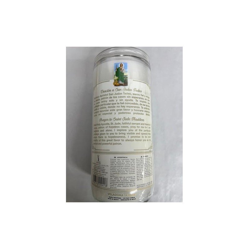 Saint Jude (San Judas Tadeo) 14 Day Scented White Candle