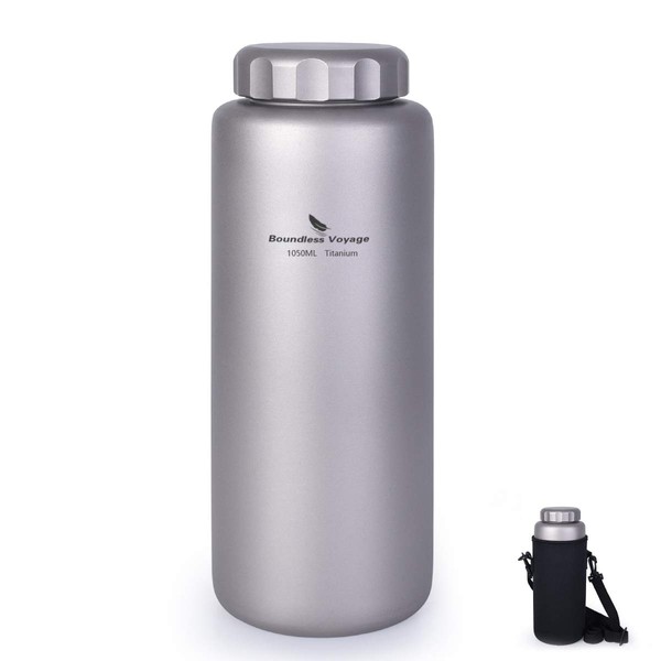 Boundless Voyage Titanium Water Bottle Big Capacity Wide Mouth Ultralight