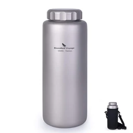 Boundless Voyage Titanium Water Bottle Big Capacity Wide Mouth Ultralight Leak-Proof Tea Coffee Canteen Cup Drinkware for Outdoor Camping Picnic Hiking Cycling Sports 35.5oz/1050ml Ti1591B