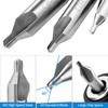 QWORK® 7-Piece Centre Drill Bit 1/1.5/2/2.5/3/4/5 mm, 60 Degree Lathe