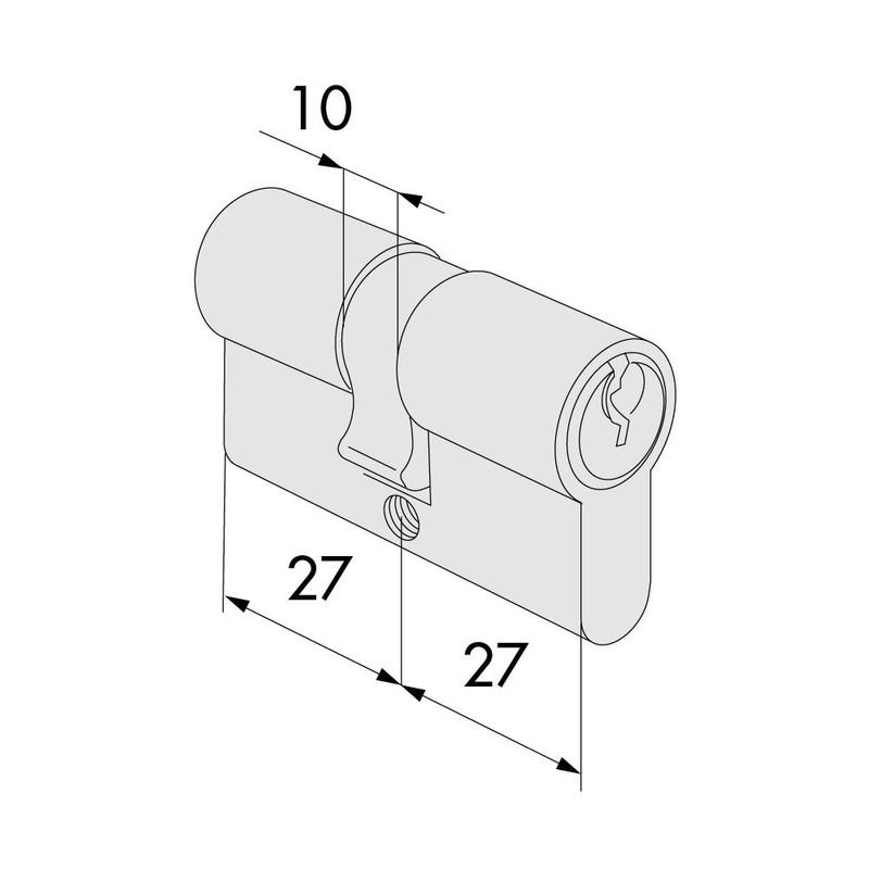 CISA European Profile Cylinder C2000, Brass, gold, 0G300050
