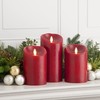 Luminara Realistic Artificial Moving Flame Pillar Candles - Set of