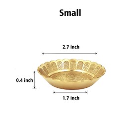 Shubhkart Nakshi Plate for Puja, Decoration and Return Gift (Combo of Small Medium and Large, Solid Brass)