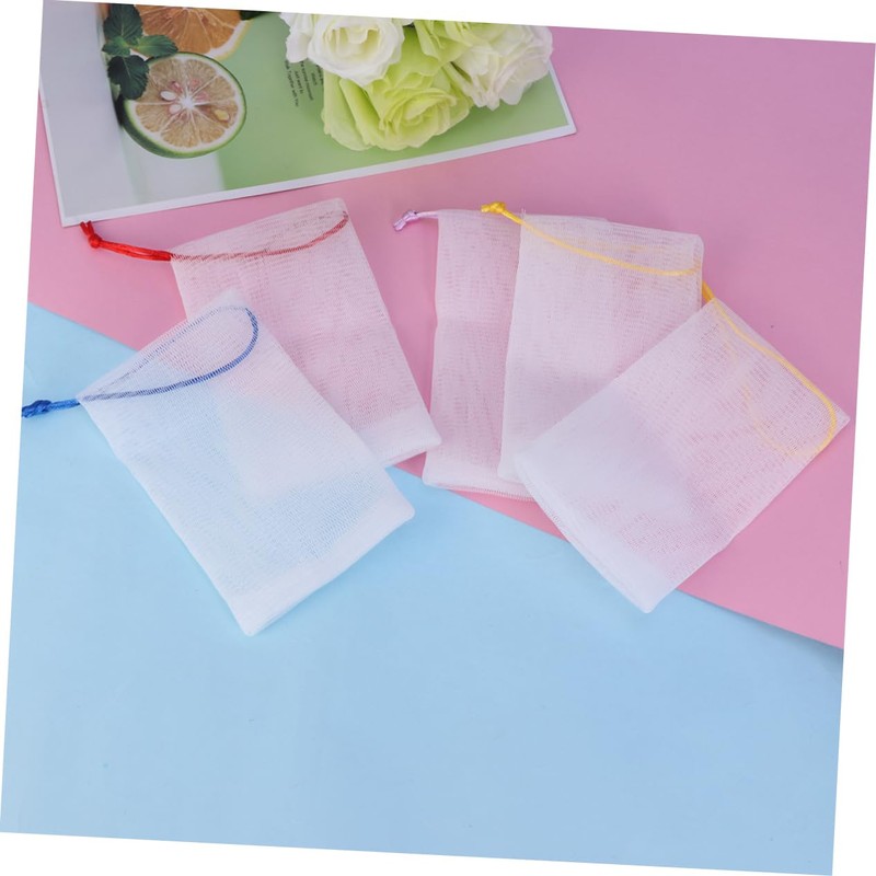 5pcs Soap Foaming Net Net Soap Holder Soap Net Beavorty