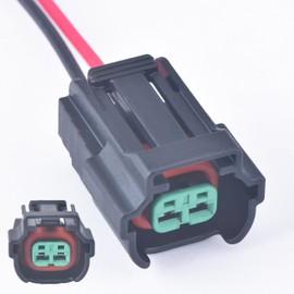 DECKBU 2 Pin Auto Waterproof Connector Fuel Injector Harness Plug with Pigtail for Santana 3000 Passat B5 Polo Lavida A6 C5 06A973722