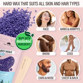 Tress Wellness Tress Wellness Waxing Kit for Brazilian Wax - Easy to Use - For Sensitive Skin - Digital Display, Pink