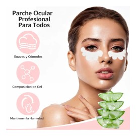100 Pares Parches Hidrogel Media Luna Para Pestañas