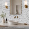 Glass Mosaic Tile Backsplash Leaf-Shape Marble Look
