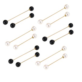 12 PCS Artificial Pearl Brooch Pins Scarf Clothes Decorative Shawl Brooches 2.1/2.95 in Shirt Clips Cardigan Sweater Shawl Clothes Costume Accessory