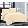 Pure Bedding Duvet Cover Queen [3-Piece, Beige] - 1 Comforter