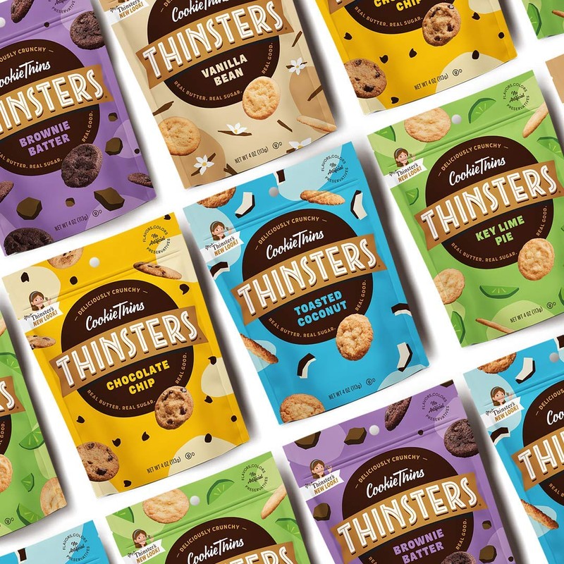 Thinsters Cookie Thins Toasted Coconut, Non GMO, 4 Ounce, Pack