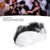 Black White Wig with Bangs Adjustable Breathable Net Synthetic Short