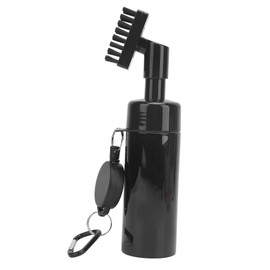 Golf Club Brush Cleaner Professional Water Club Head Cleaning Brush with Squeeze Water Bottle and Retainer Clip Black