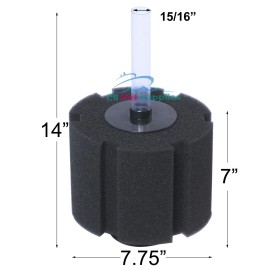 XY X-Large Bio Sponge Filter Breeding Fry Fish Tank Aquarium up to 220 Gal