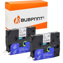 2 x Font Tape Compatible for Brother TZ-131 TZ131 Bk/Clear 12 mm SET