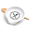Many Have Eaten Here Handmade Ceramic Spoonrest LennyMud by Lorrie