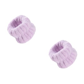 Sowaka 2 Pcs Wrist Spa Washband Microfiber Soft Tower Wrist Scrunchies Sweatbands for Women Girls Washing Face Make up Absorbent Prevent Liquid from Spilling Down Your Arms (Light Purple)
