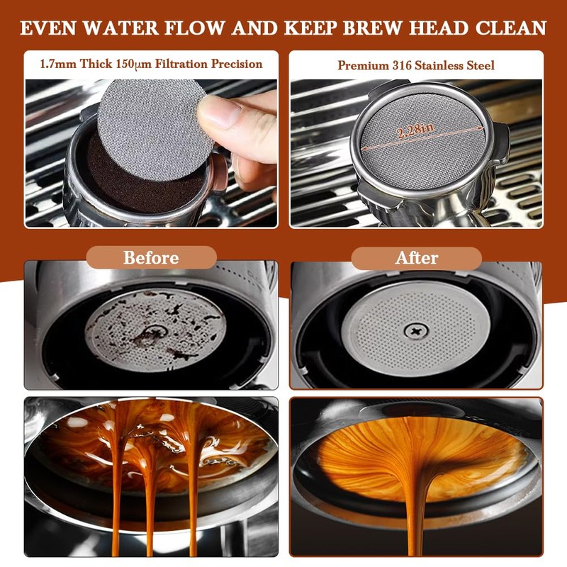 Adjustable Depth Espresso Tamper Set: 58mm Spring Loaded Espresso Distributor
